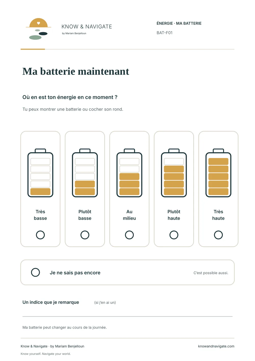 Aperçu de la fiche BAT-F01 « Ma batterie maintenant », page 1 sur 1